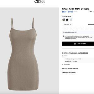Cami Knit Mini Dress